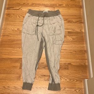 Anthropologie gray sweat-pant joggers.